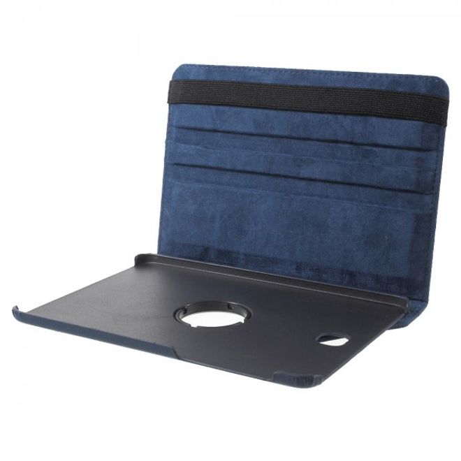 Samsung Galaxy Tab S2 8.0 Stabiles, 360° rotierbares Leder Flip Case - dunkelblau