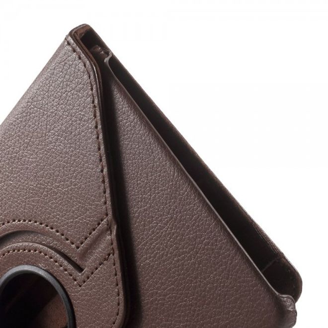 Samsung Galaxy Tab S2 8.0 Stabiles, 360° rotierbares Leder Flip Case - braun