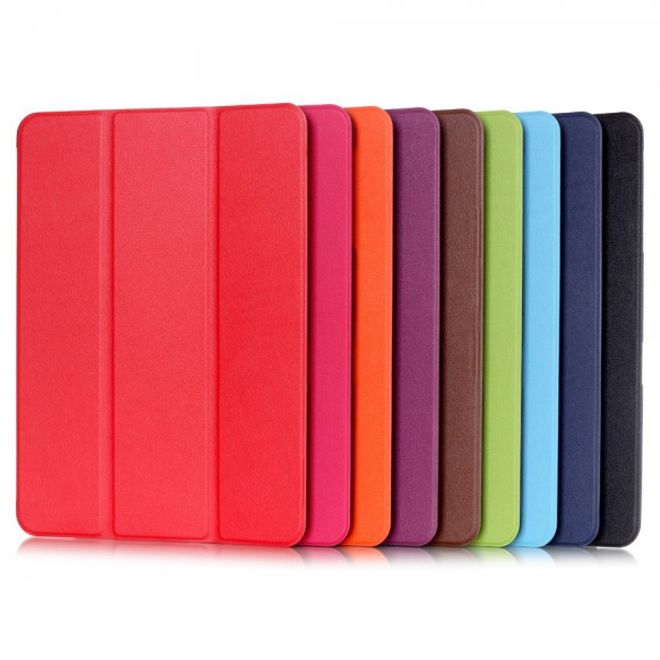 Samsung Galaxy Tab S2 9.7 Faltbares Leder Smart Case mit Litchitextur - dunkelblau