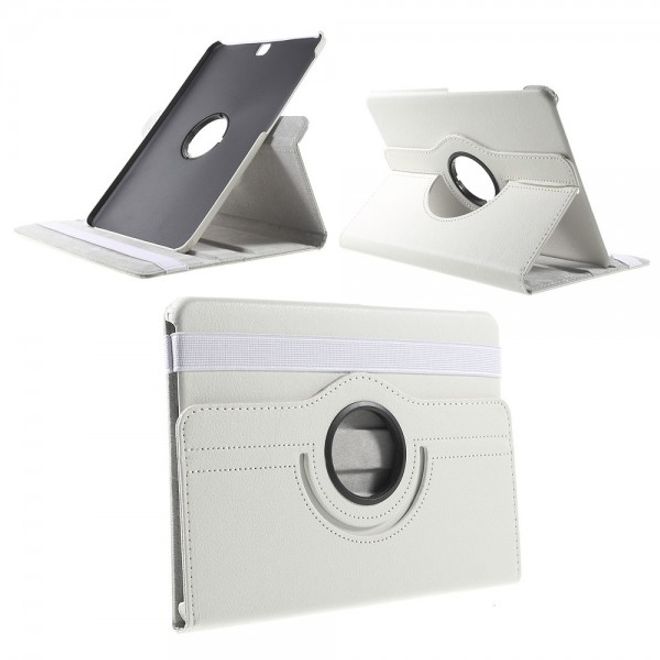 Samsung Galaxy Tab S2 9.7 Schlichtes, 360° rotierbares Leder Flip Case - weiss