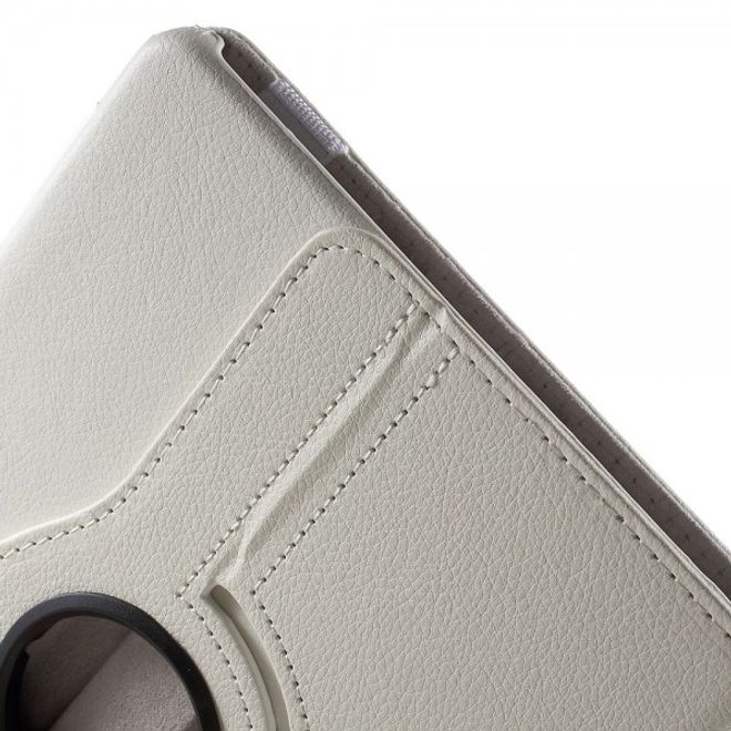 Samsung Galaxy Tab S2 9.7 Schlichtes, 360° rotierbares Leder Flip Case - weiss