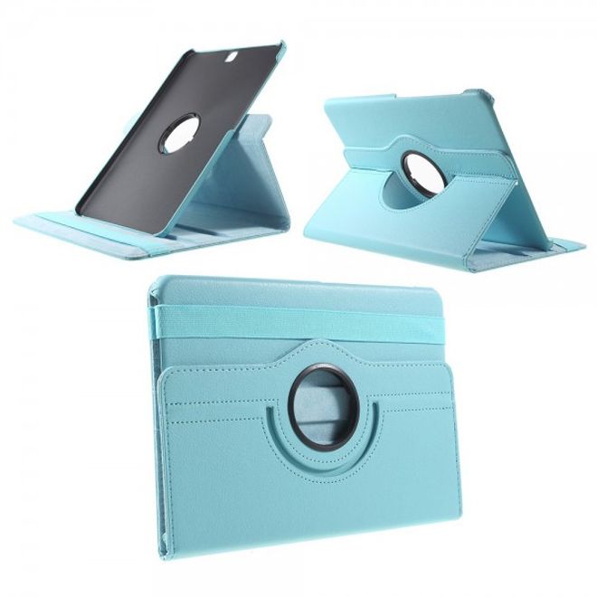 Samsung Galaxy Tab S2 9.7  Hülle - 360° rotierbares Case aus Leder - hellblau