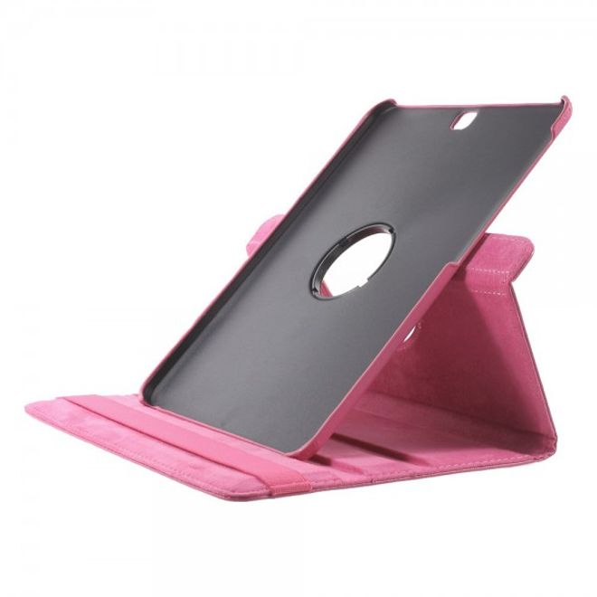 Samsung Galaxy Tab S2 9.7 Schlichtes, 360° rotierbares Leder Flip Case - rosa