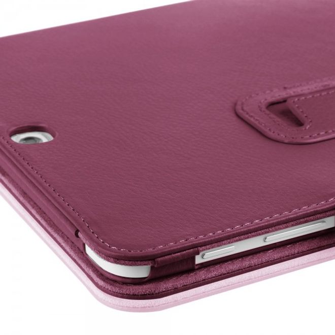Samsung Galaxy Tab S2 9.7 Schickes, faltbares Leder Smart Case mit Litchitextur - purpur