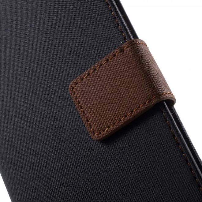 Galaxy S6 Edge Plus Roar Korea Trendiges Leder Case mit Standfunktion - schwarz