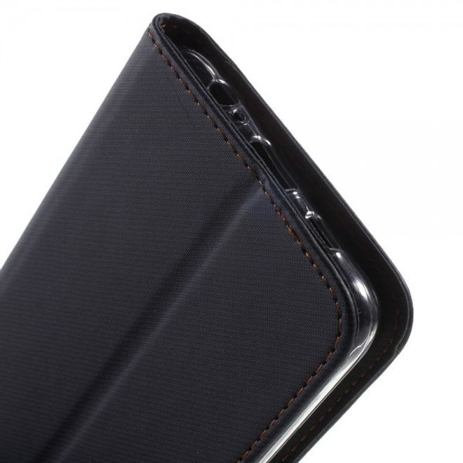 Galaxy S6 Edge Plus Roar Korea Trendiges Leder Case mit Standfunktion - schwarz