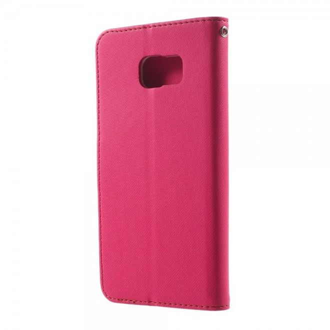 Galaxy S6 Edge Plus Roar Korea Trendiges Leder Case mit Standfunktion - rosa
