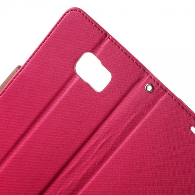 Galaxy S6 Edge Plus Roar Korea Trendiges Leder Case mit Standfunktion - rosa
