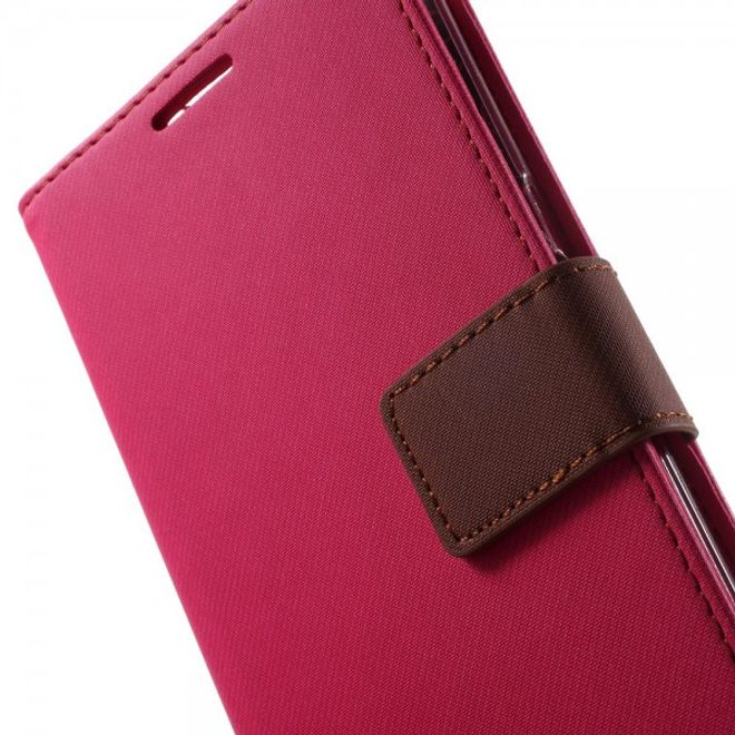 Galaxy S6 Edge Plus Roar Korea Trendiges Leder Case mit Standfunktion - rosa