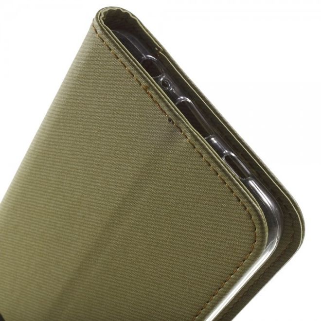 Galaxy S6 Edge Plus Roar Korea Trendiges Leder Case mit Standfunktion - khakifarben