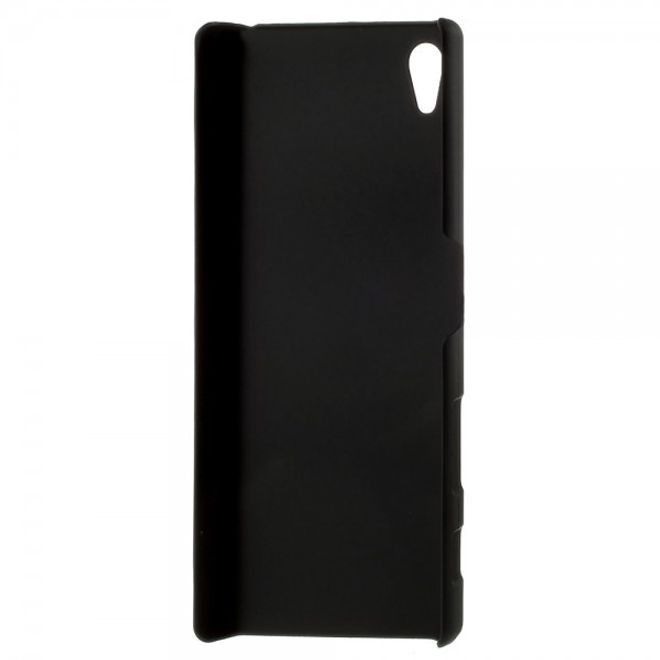 Sony Xperia Z5 Gummiertes Hart Plastik Case - schwarz