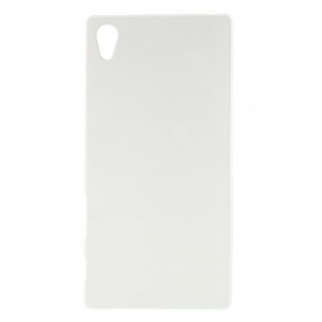 Sony Xperia Z5 Gummiertes Hart Plastik Case - weiss