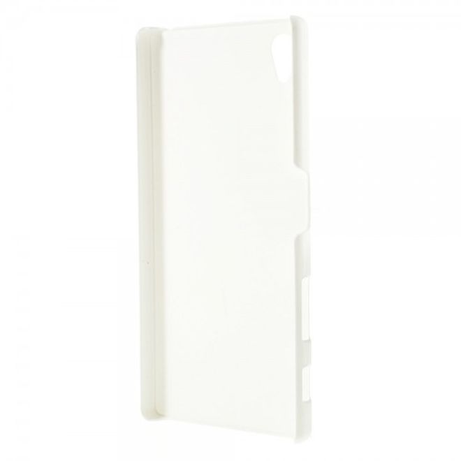 Sony Xperia Z5 Gummiertes Hart Plastik Case - weiss