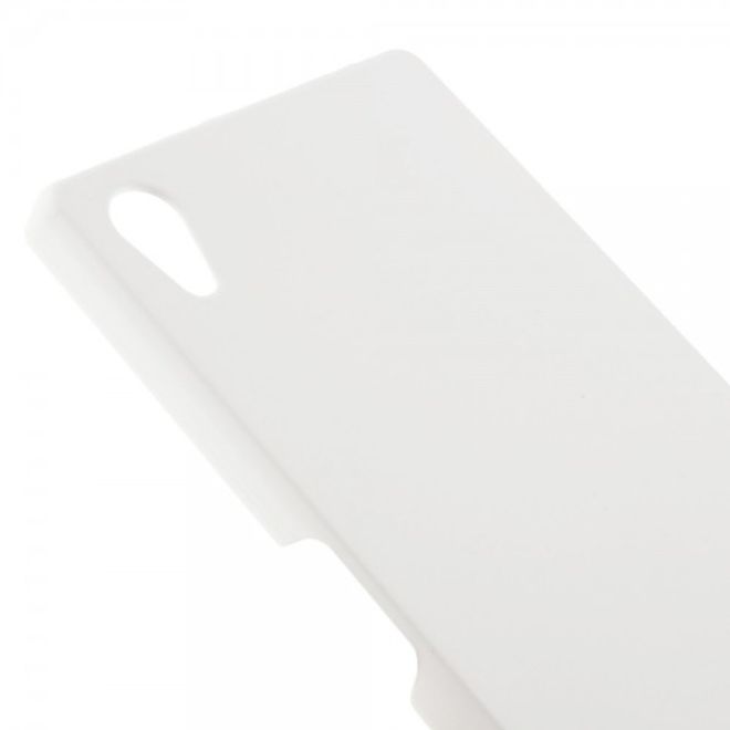Sony Xperia Z5 Gummiertes Hart Plastik Case - weiss