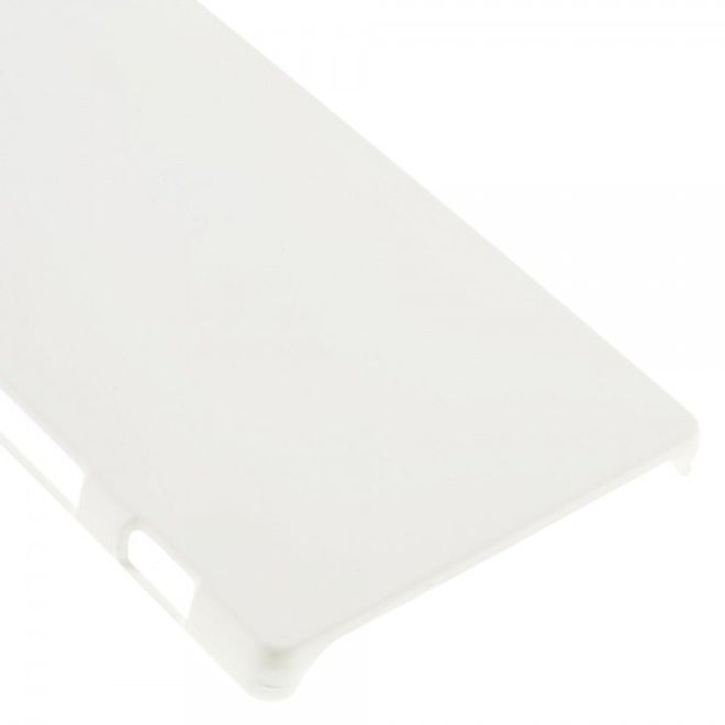 Sony Xperia Z5 Gummiertes Hart Plastik Case - weiss