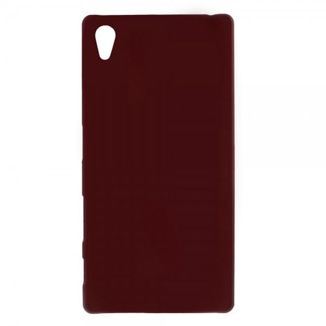 Sony Xperia Z5 Gummiertes Hart Plastik Case - rot