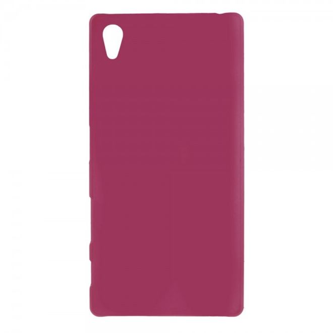 Sony Xperia Z5 Gummiertes Hart Plastik Case - rosa