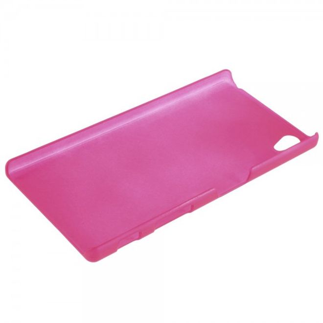 Sony Xperia Z5 Gummiertes Hart Plastik Case - rosa