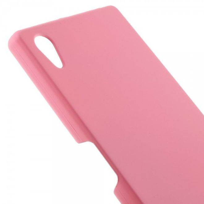 Sony Xperia Z5 Gummiertes Hart Plastik Case - pink