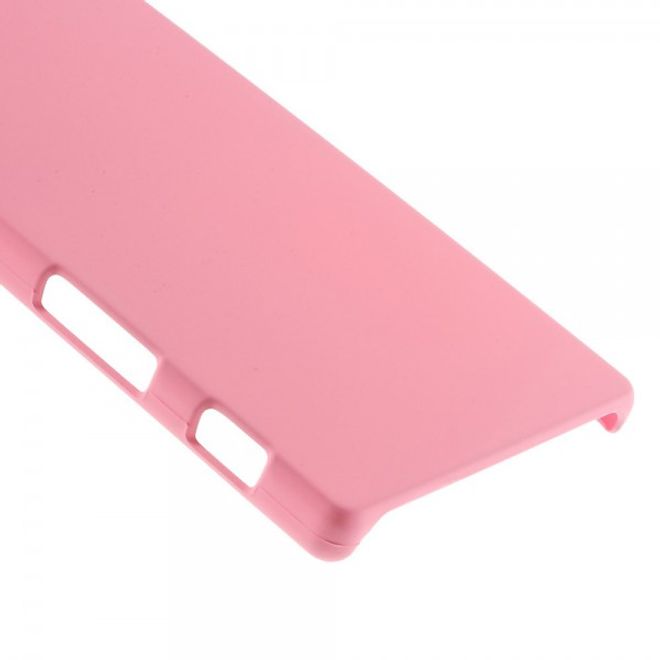 Sony Xperia Z5 Gummiertes Hart Plastik Case - pink