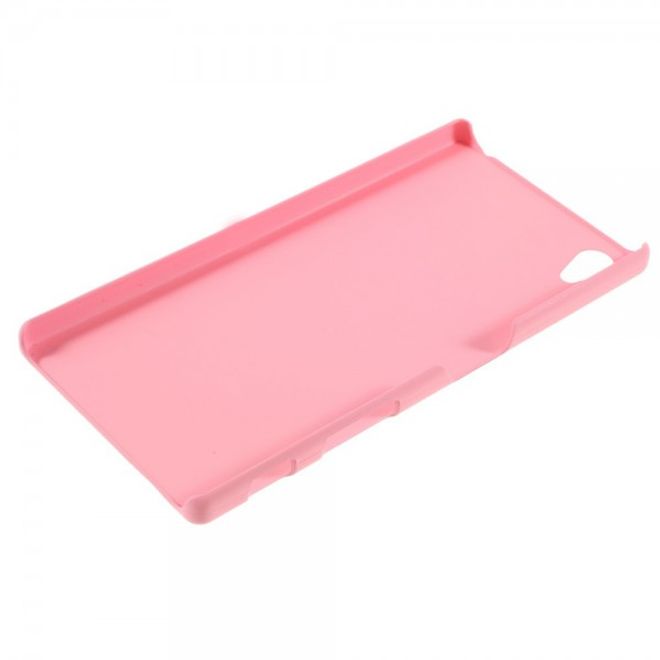 Sony Xperia Z5 Gummiertes Hart Plastik Case - pink