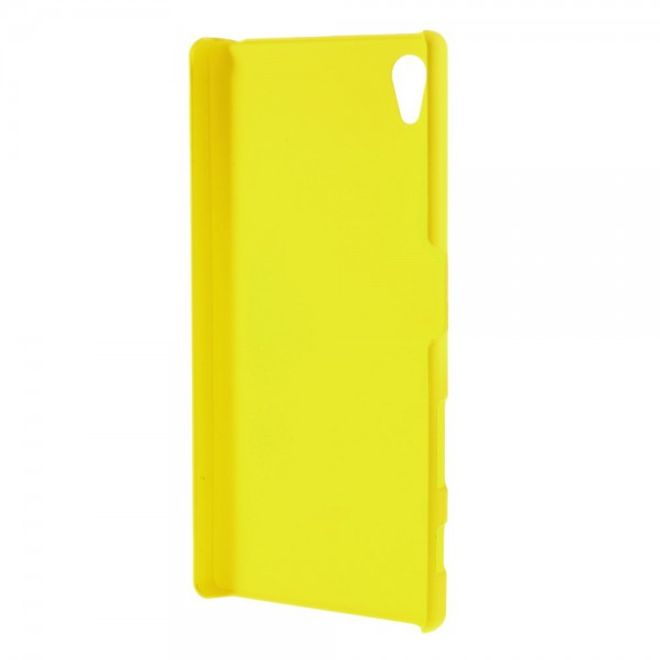 Sony Xperia Z5 Gummiertes Hart Plastik Case - gelb