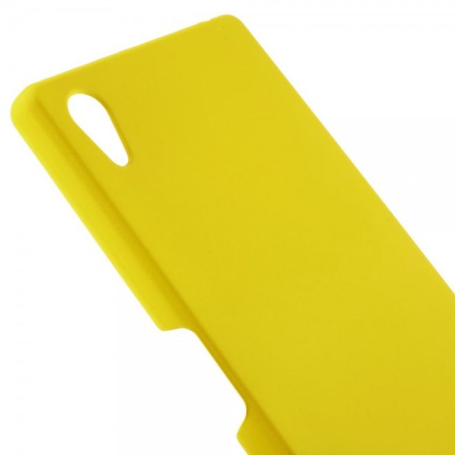 Sony Xperia Z5 Gummiertes Hart Plastik Case - gelb