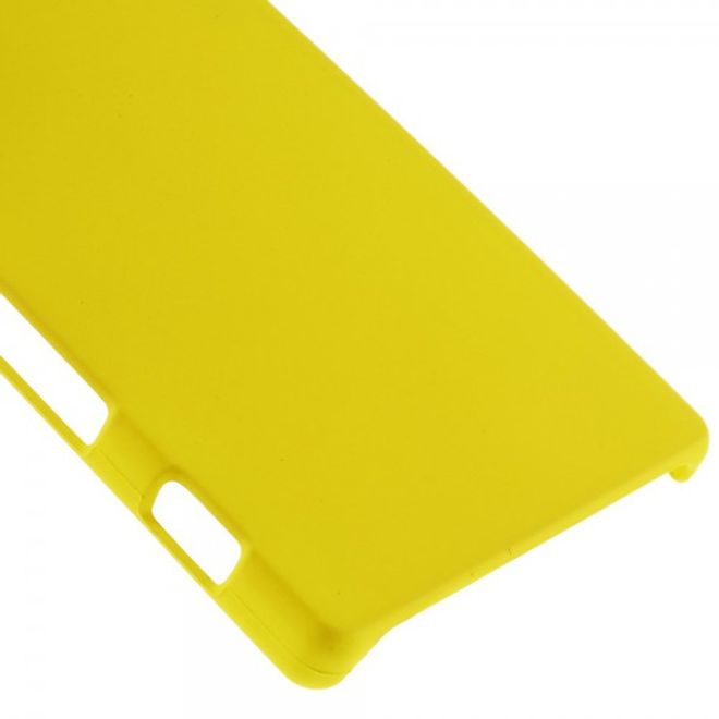 Sony Xperia Z5 Gummiertes Hart Plastik Case - gelb