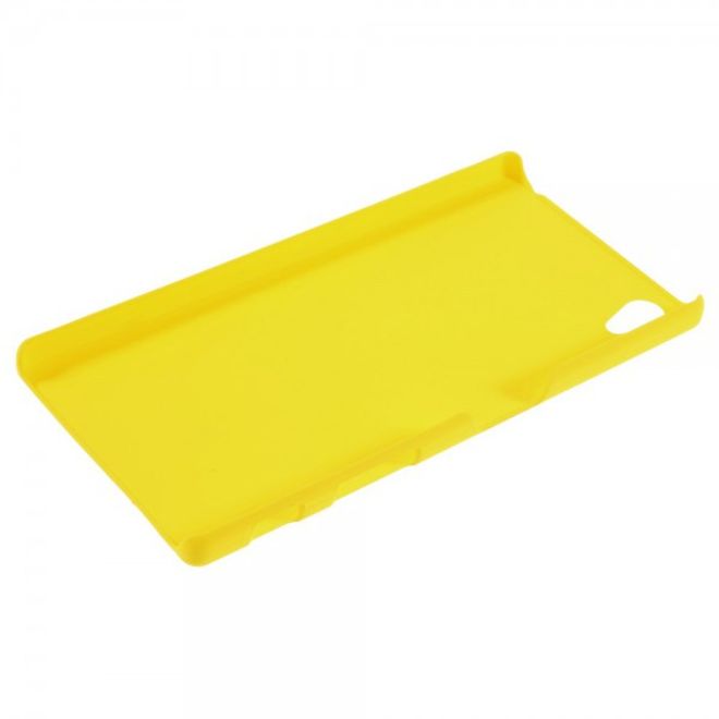 Sony Xperia Z5 Gummiertes Hart Plastik Case - gelb