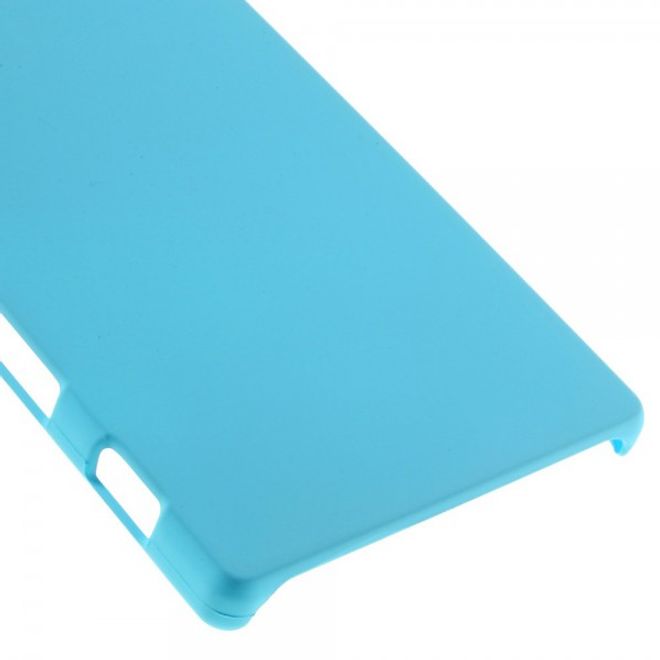 Sony Xperia Z5 Gummiertes Hart Plastik Case - hellblau