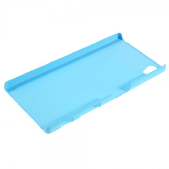 Sony Xperia Z5 Gummiertes Hart Plastik Case - hellblau