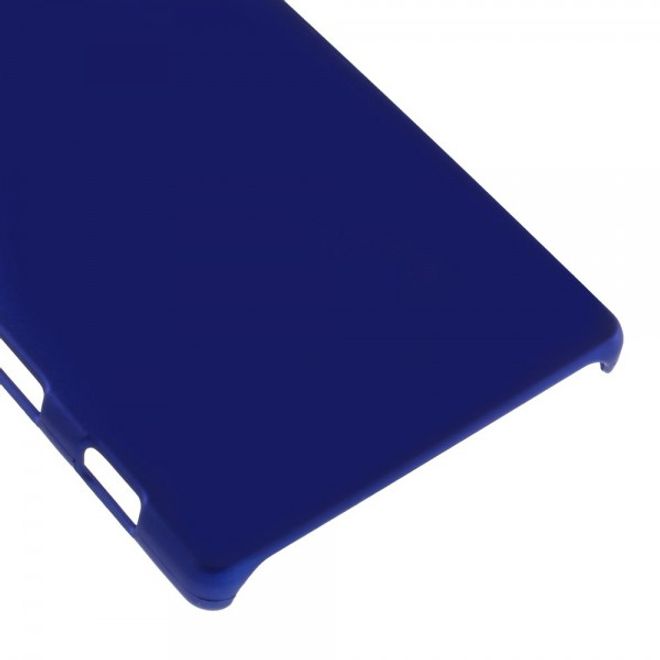 Sony Xperia Z5 Gummiertes Hart Plastik Case - dunkelblau
