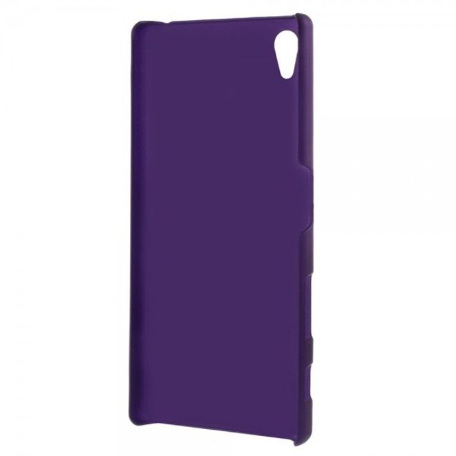 Sony Xperia Z5 Gummiertes Hart Plastik Case - purpur