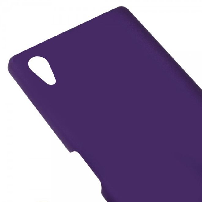 Sony Xperia Z5 Gummiertes Hart Plastik Case - purpur