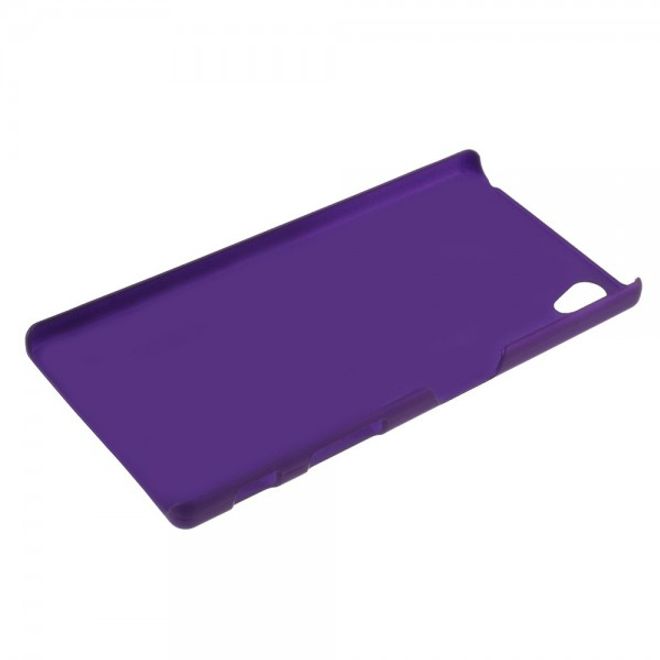 Sony Xperia Z5 Gummiertes Hart Plastik Case - purpur