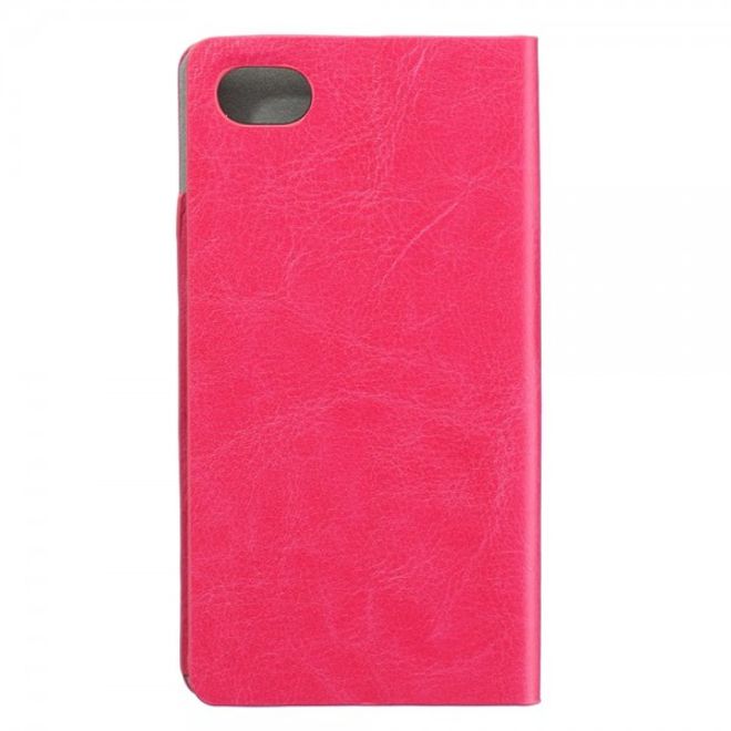 Sony Xperia Z5 Compact Schlichtes Crazy Horse Leder Case mit Kreditkartenslots - rosa