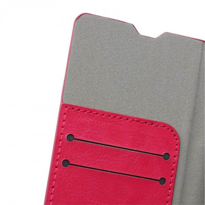 Sony Xperia Z5 Compact Schlichtes Crazy Horse Leder Case mit Kreditkartenslots - rosa