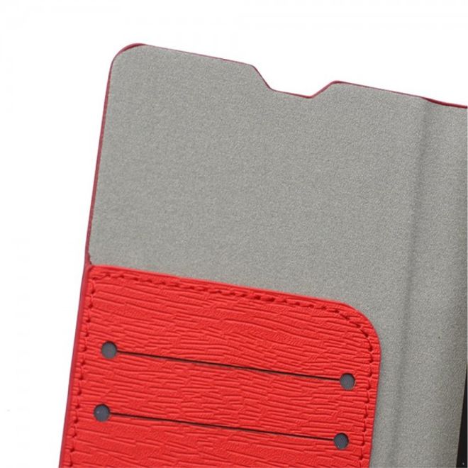Sony Xperia Z5 Compact Leder Case mit Holzmuster - rot
