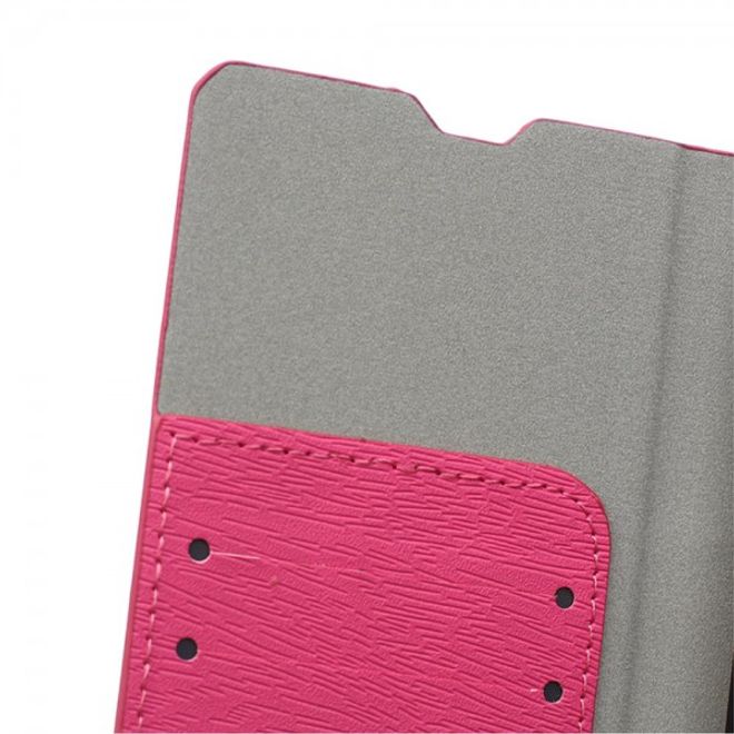 Sony Xperia Z5 Compact Leder Case mit Holzmuster - rosa