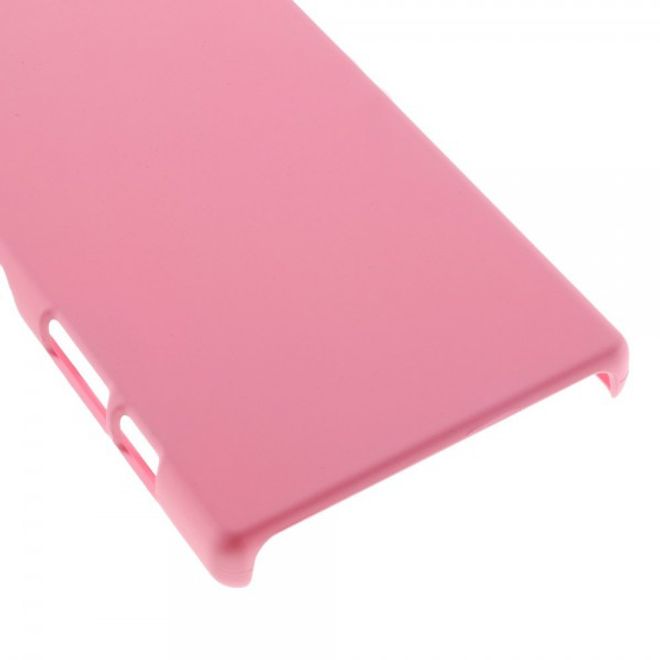 Sony Xperia Z5 Compact Gummiertes Hart Plastik Case - pink