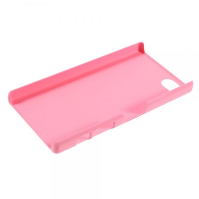 Sony Xperia Z5 Compact Gummiertes Hart Plastik Case - pink