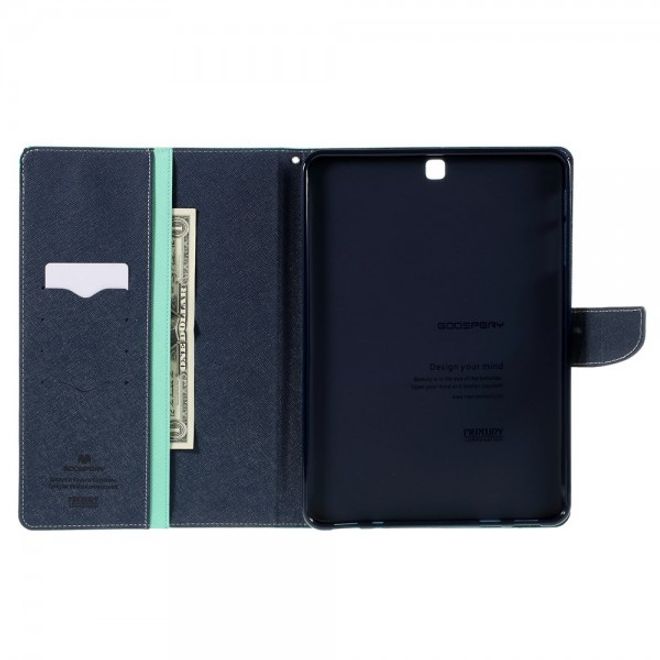 Goospery - Samsung Galaxy Tab S2 9.7 Hülle - Tablet Bookcover - Fancy Diary Series - mint/navy