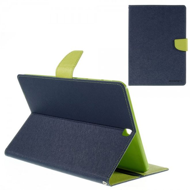 Goospery - Samsung Galaxy Tab S2 9.7 Hülle - Tablet Bookcover - Fancy Diary Series - navy/lime