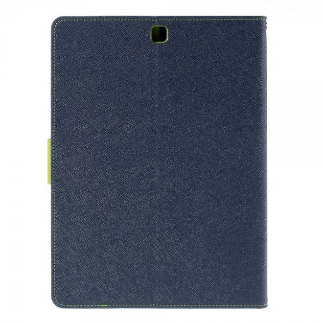 Goospery - Samsung Galaxy Tab S2 9.7 Hülle - Tablet Bookcover - Fancy Diary Series - navy/lime