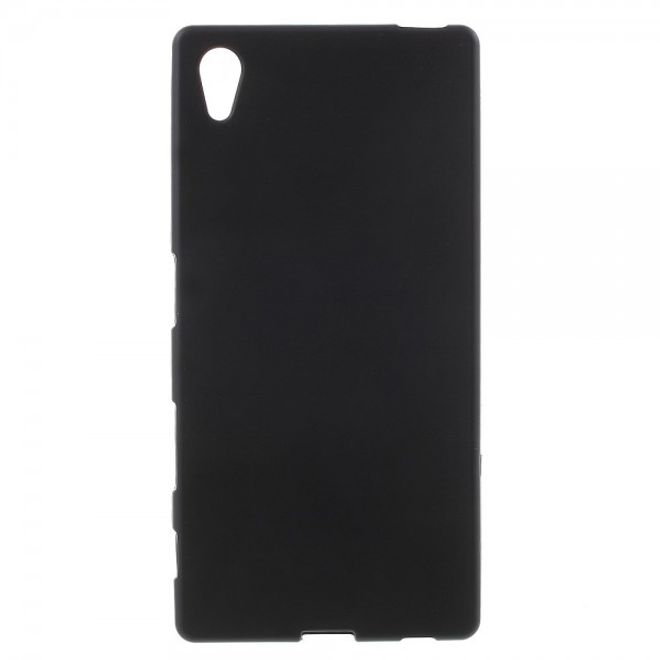 Sony Xperia Z5/Z5 Dual Mattes, elastisches Plastik Case - schwarz