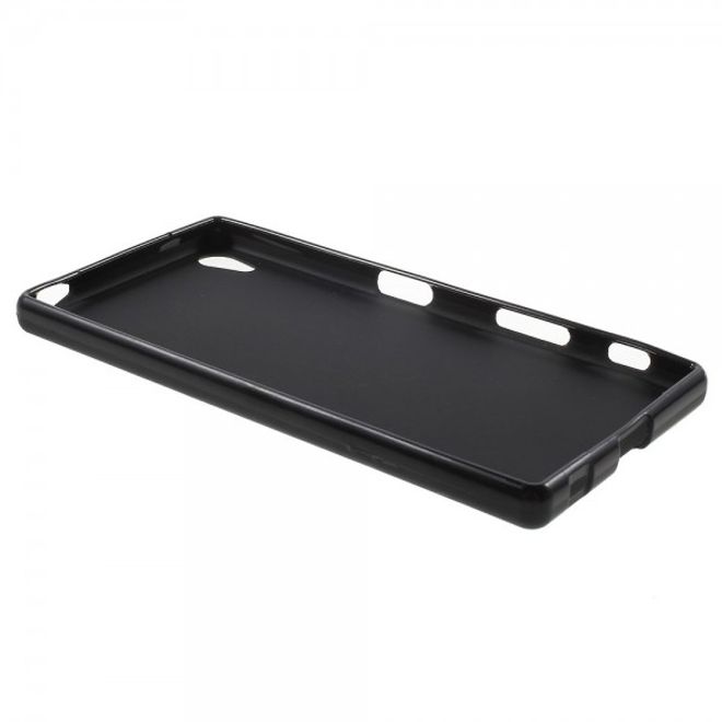 Sony Xperia Z5/Z5 Dual Mattes, elastisches Plastik Case - schwarz