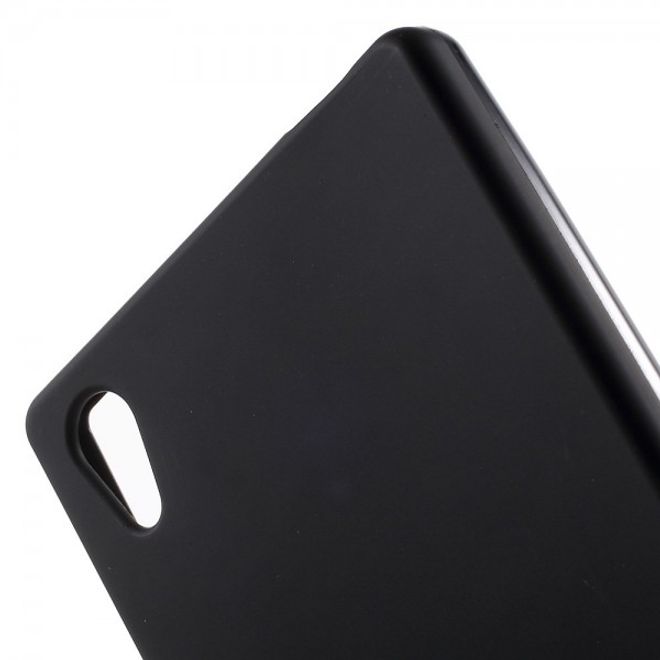 Sony Xperia Z5/Z5 Dual Mattes, elastisches Plastik Case - schwarz
