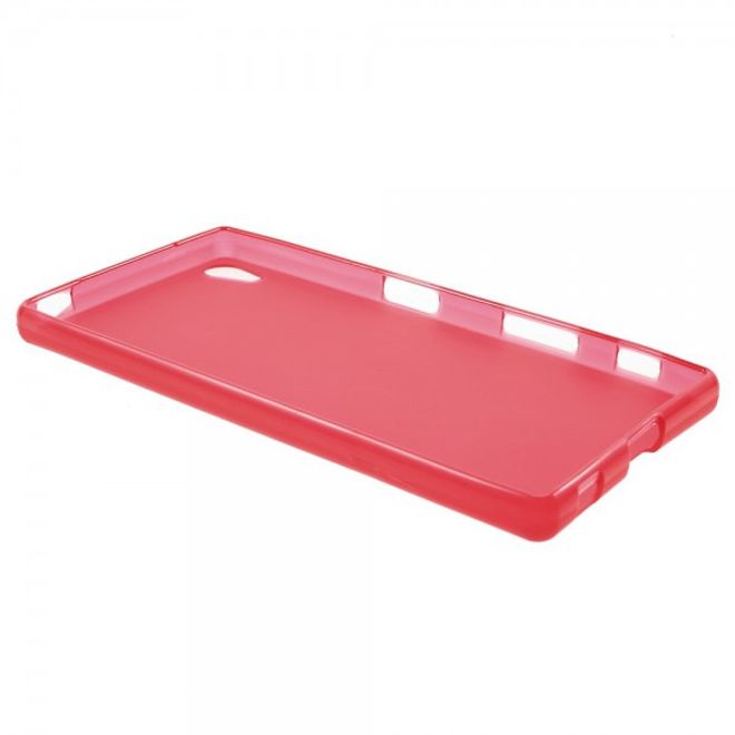 Sony Xperia Z5/Z5 Dual Mattes, elastisches Plastik Case - rot