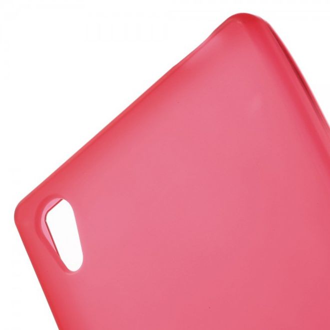 Sony Xperia Z5/Z5 Dual Mattes, elastisches Plastik Case - rot