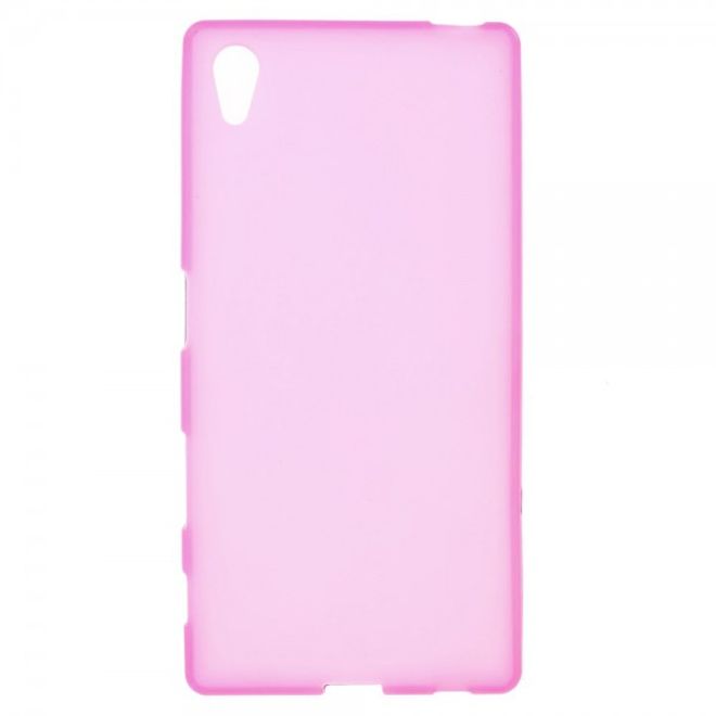Sony Xperia Z5/Z5 Dual Mattes, elastisches Plastik Case - rosa